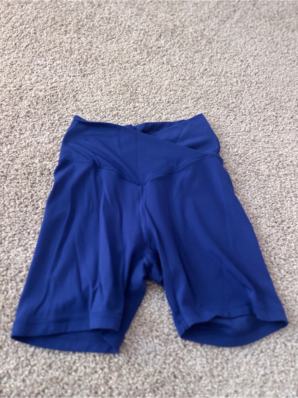 aerie V-Front High-Waist Bike Shorts — Cobalt Blue